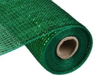 Dark Green Metallic Deco Mesh Roll 5.5" x 30 Ft