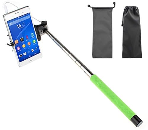 Selfie Stick & Camera Stick. Compatible with all iPhone, Samsung & Android Smartphones. Works as Monopod for Camera. Connects to Headphone Jack. Get Your EASY Selfie Stick Now!