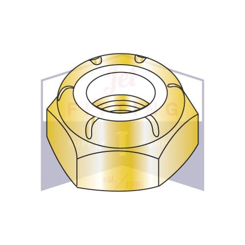 1 1/4-12 Light Hex / Thin / NTE Nylon Insert Locknuts / Steel / Zinc Yellow (QUANTITY: 14 pcs)