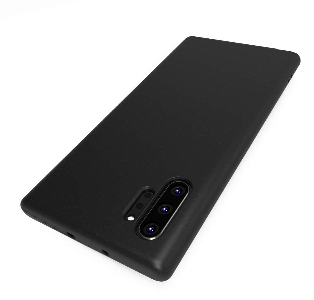 Weycoloy for Samsung Galaxy Note 10 Plus Case, [ Wheat Straw ] Soft TPU Slim Silicone Anti-Scratches Flexible Protective Case (Black)