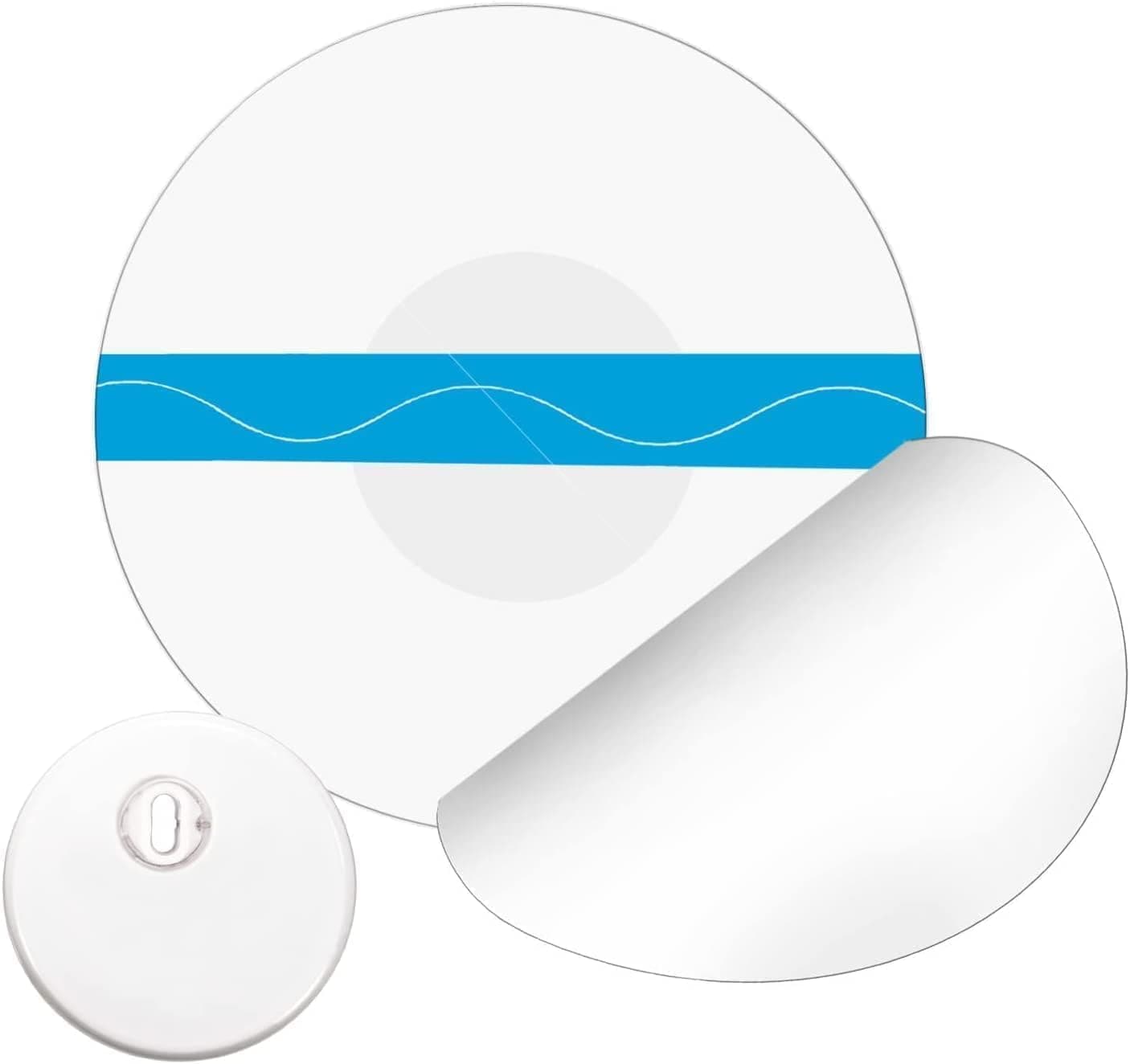 40 Pack Freestyle Libre 3 Sensor Covers,Pre-Cut Adhesive Tape with No Glue on The Center,Waterproof and Strong Stick That Protects Your Sensor continuously for 14 Days (Blue)