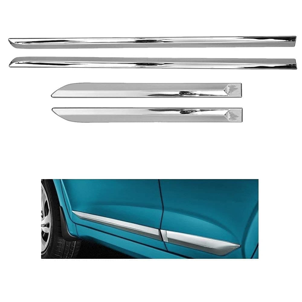 Side Beading/Side Cladding/Door Garnish/Door Protector Chrome Suitable for Nissan Terrano (2013 to 2016) Type 1 (Set of 4pcs)