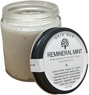 Gaia Guy REMineral Mint | Remineralizing Natural Toothpaste | Freshens Breath & Strengthens Tooth Enamel | Vegan | Fluoride Free Toothpaste