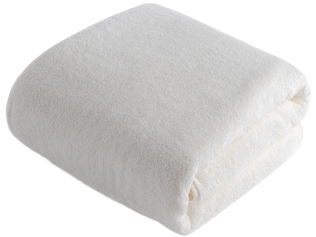 MYLSMPLE Luxury Microfiber Extra Large Bath Towels Beach Bath Sheets Fast Drying Towels Soft Absorbent Towels (36 Inch X 72 Inch) (Coral Fleece-White, 36 Inch X 72 Inch)