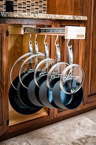 Glideware Wood Pull-out Cabinet Organizer for Pots Pans and Much More