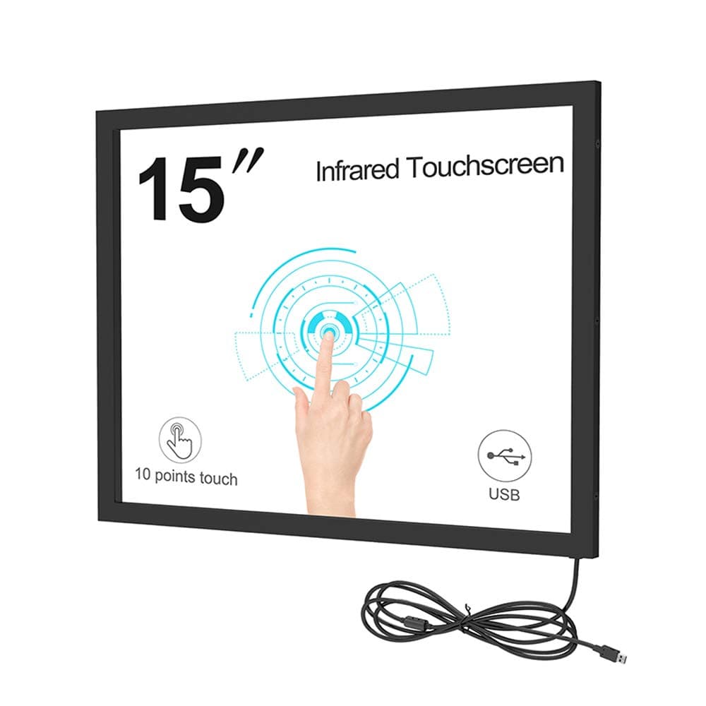 GreenTouch 15 inch 10 Point Infrared Touch Screen Overlay for Touch Monitor