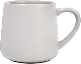 Bosmarlin Large Glossy Ceramic Coffee Mug, Grey Tea Cup for Office and Home, 18 oz, Suitable for Dishwasher and Microwave, 1 Pack (Grey)