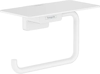 AddStoris Roll Holder with Shelf in Matte White 3-inch Accessories in Matte White, 41772700
