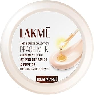 Peach Milk Creme Moisturizer with 2% Pro-Ceramide & Peptides | Repairs Damaged Skin Barrier & Gives Intense Hydration | For Dry, Normal & Sensitive 300g