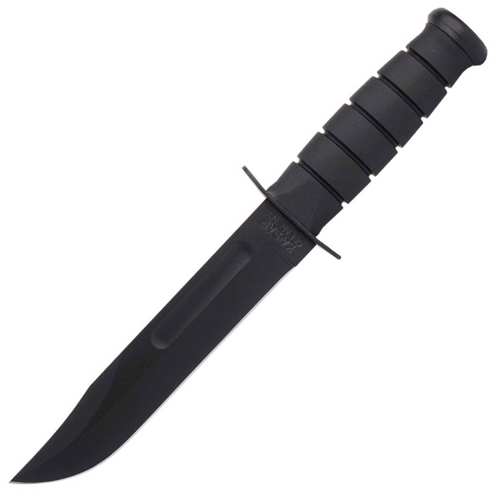 KA-BAR #1213 Black Straight Edge Knife / Hard Sheath