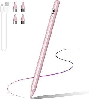 - Stylus Pen, Active Stylus Pen Touch Screens Compatible for Android and iOS Tablet/Phones, Rechargeable Universal Stylus Pencil Compatible for A-pple/i-Pad/Phone Tablet, Pink
