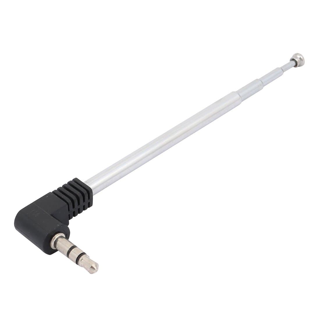 sourcing map 4 Sections Telescoping AM FM Radio Antenna 3.5mm Connector 9.6-inch Length