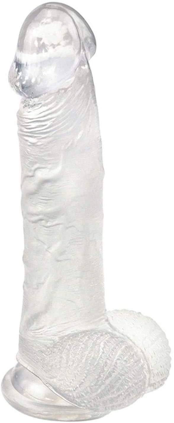 HGFH 8 inches Soft & Flexible Magic Elastic Personal Tools with Suction Cup for Women and Couple Beginners - Transparent (2)