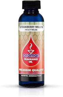 AROMAR Premium Fragrance Oil, Pack of 3 Strawberry Melon 2oz. Bottles. Long Lasting Aromatic Scent, Fresh and Revitalizing Aromatherapy for Living Room, Bedroom, and Kitchen