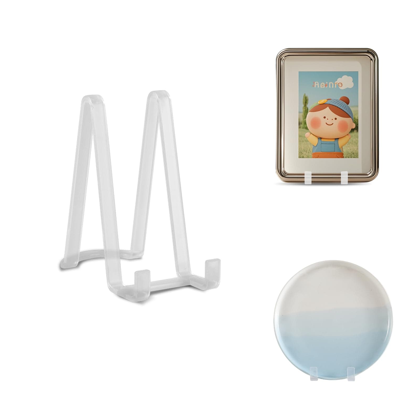 Plate Stands for Display - Plastic Easel Stand Plate Holder Display Stand Pic...
