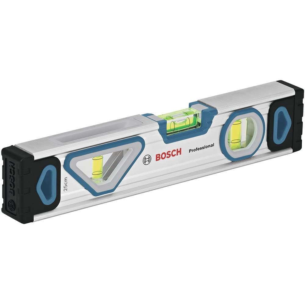 Bosch Professional Spirit Level 25 cm with Magnetic System (All-Round Readable, Aluminium Housing, Robust End Caps) - Amazon Exclusive Set