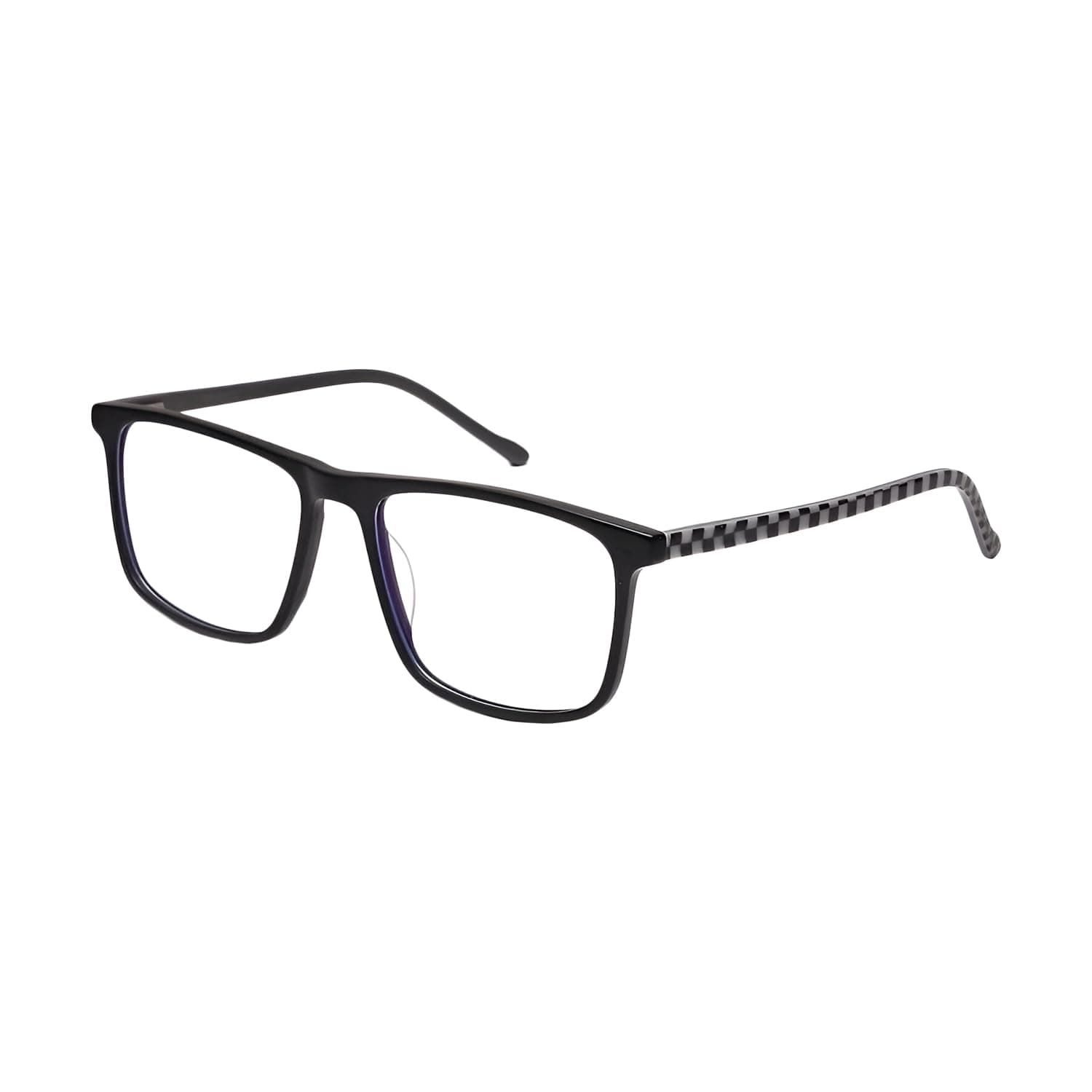 YOURSPEXCheckers Square Shaped Acetate Frame - Computer Spex (Zero Power)