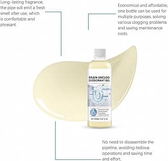 Pipeline Dredging Deodorizing Gel, Gel Drain Clog Remover and Cleaner, Sewer Pipeline Dredging, Deodorizing Kitchen Toilet Pipe Cleaner for Shower or Sink Drains, Unclogs and Removes Hair, Soap Scum