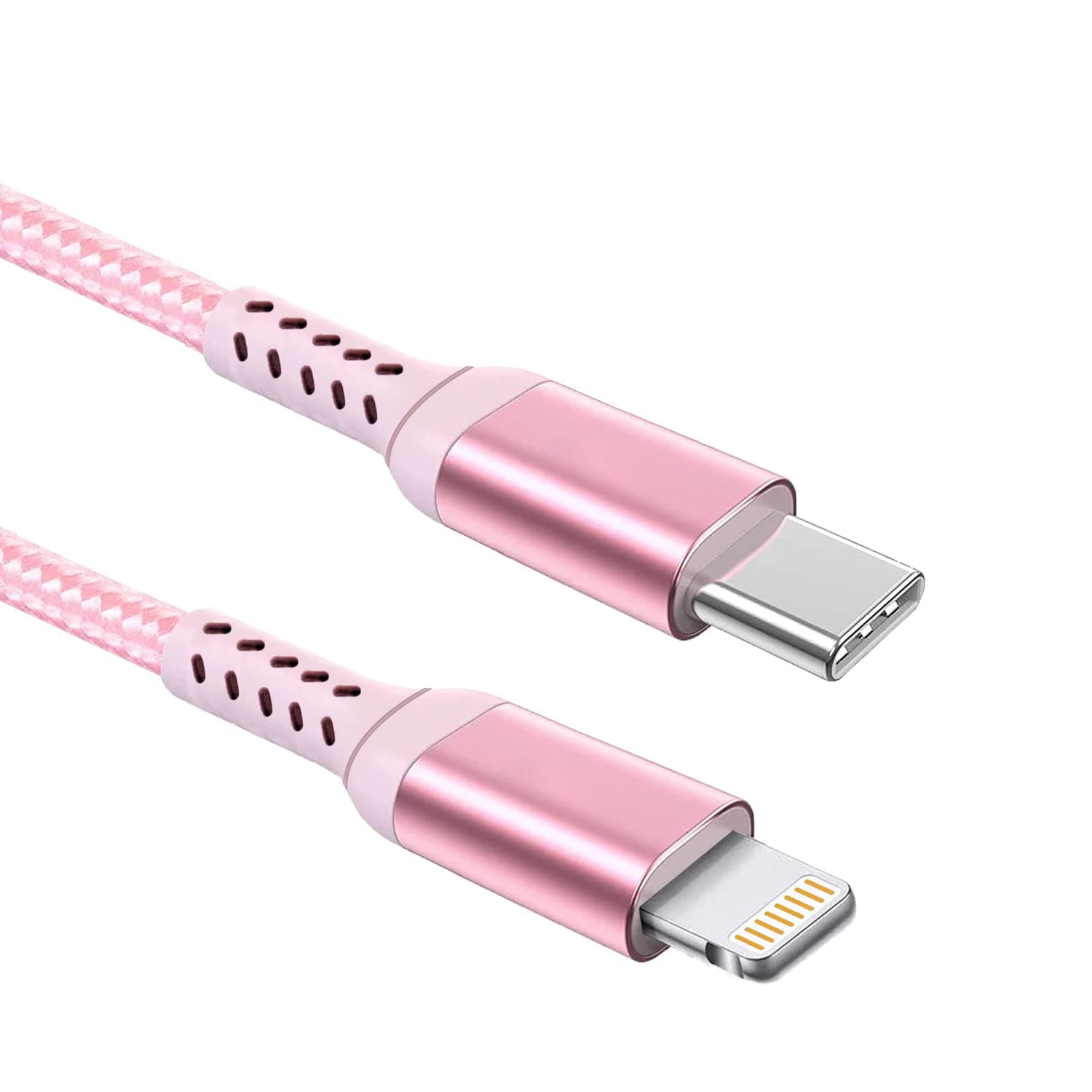 Awnuwuy 10FT Long iPhone USB-C to Lightning Cable [Apple MFi Certified] 20W 3A (max) USB C Power Delivery Fast Charge for iPhone 14 13 12 11 10 Max X XS XR 9 8, AirPods, iPad, Charging Cord Pink/Rose