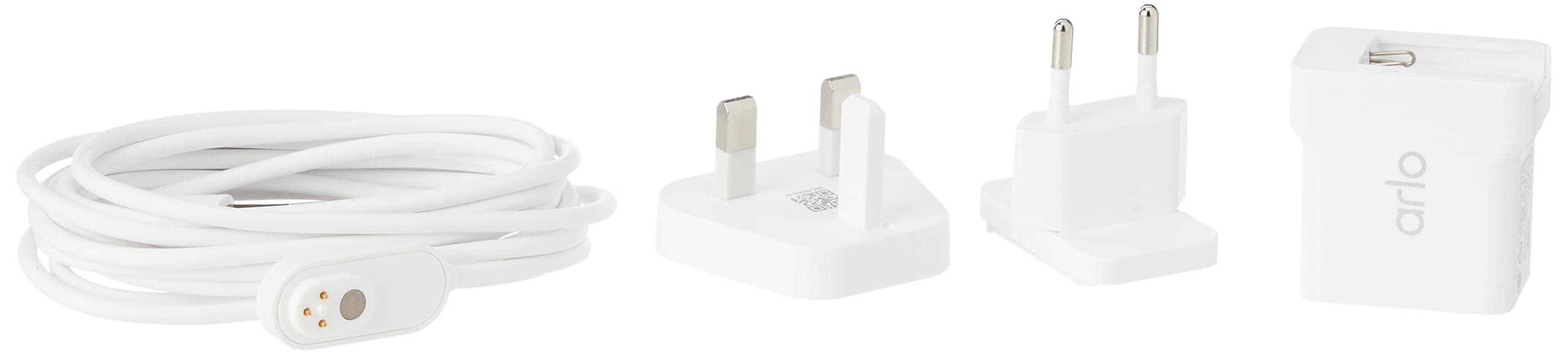 Certified Accessory | Indoor Magnetic Charging Cable, 8 ft, Designed for Arlo Go 1, Go 2, Essential (+XL), Pro 3, Pro 4 (+XL), Pro 5, Ultra 2 (+XL) cameras