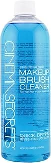 Cinema Secrets Original Blue Vanilla Makeup Brush Cleaner Solution - Professional Cleanser for Makeup Brushes - Quick-Drying, Rinse-Free Formula - Removes Stubborn Waterproof Make Up (16 fl oz)