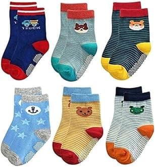 Trendy Dukaan Baby Boy's Cotton Hosiery Socks (Pack of 6)