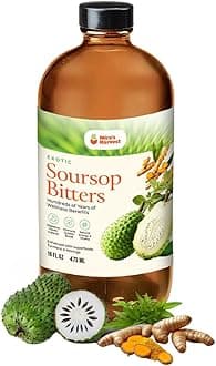 Mira’s Harvest Soursop Bitters Liquid 16oz Premium Grade for Gut Support, with Moringa, Bitter Wood, Apple Cider Vinegar
