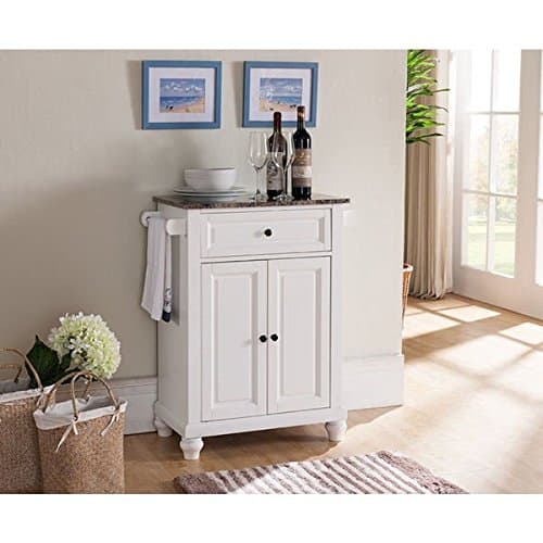 2 Door Kitchen Island in White