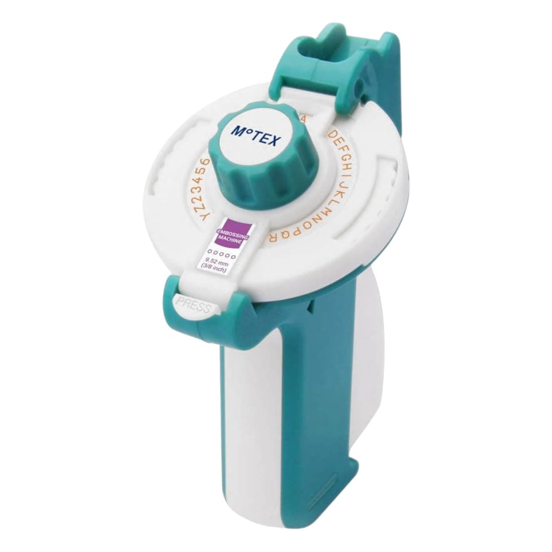 - E-202 Motex Embossing Machine, Label Maker/Label Printer with Spare Wheel Compatible with 9mm Tape (Blue)