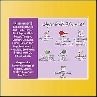 Shan Chicken Jalfrezi Recipe & Seasoning Mix 1.76 oz (50g) - Indian Spice Blend for Stir-Fried Chicken & Vegetables | Chicken Curry Masala | Authentic Spices & Seasonings | Airtight Bag (Pack of 3)