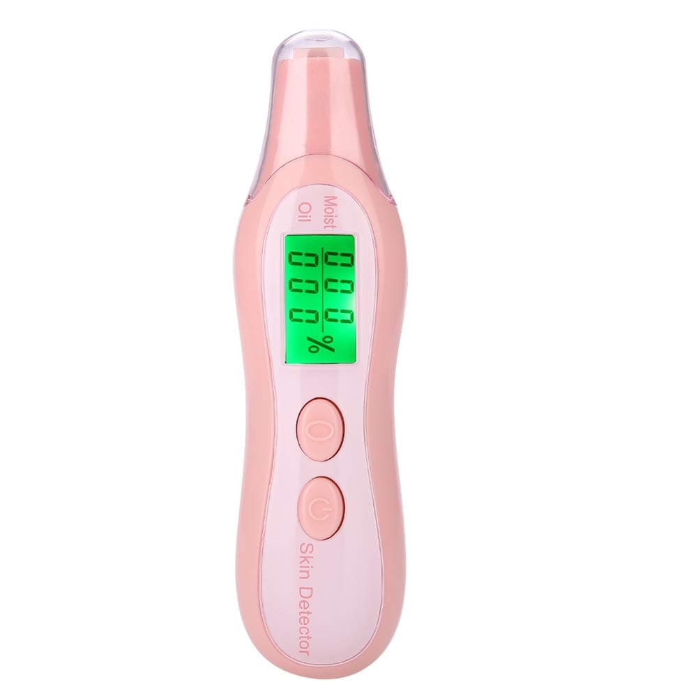 Skin Hydration Tester, Digital LCD Display Corneometer Skin Hydration Precision Skin Sensor Tester Facial Water Oil Analyzer (Roseate)