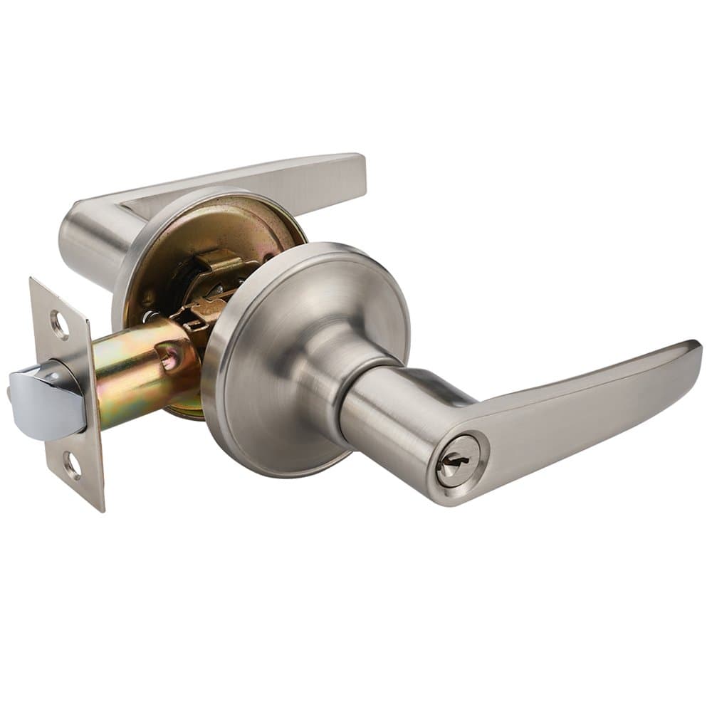 Wave Lever Keyed Entry Door Lock/Door Knob Hardware Wave Handle and Closet Lockset (802)