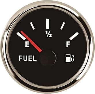 ELING Universal Auto Oil Fuel Level Gauge Meter 240-33 ohm Signal 52mm with Backlight IP67 Waterproof