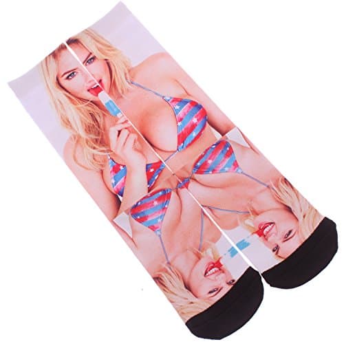Double Cross Bikini Lollipop Chick Sublimated Crew Socks