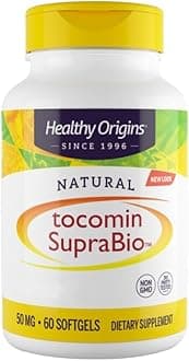 Healthy Origins, Natural Tocomin SupraBio, 50mg, 60 Softgels, Vitamin E, Gluten Free, SOYA Free, Non-GMO