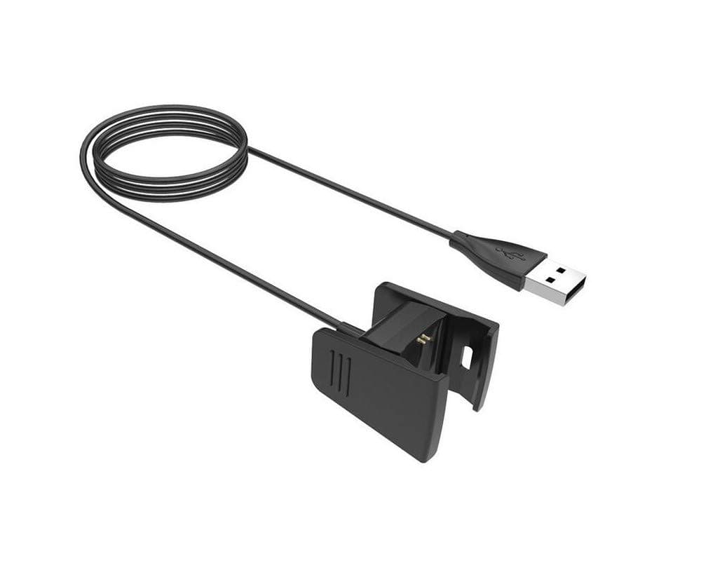 USB Charger Cable Charging Adapter Compatible with Fitbit Charge 2 - Replacement USB Cable (Black)