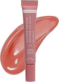 Hyphen Tinted Lip Balm - Hazel | 1% Vitamin E, 2% Squalane & Peptides | Brightening Lip Balm for Dark Lips | 24h Moisturization & Hydration for Dry & Chapped Lips - 10 g, Brown