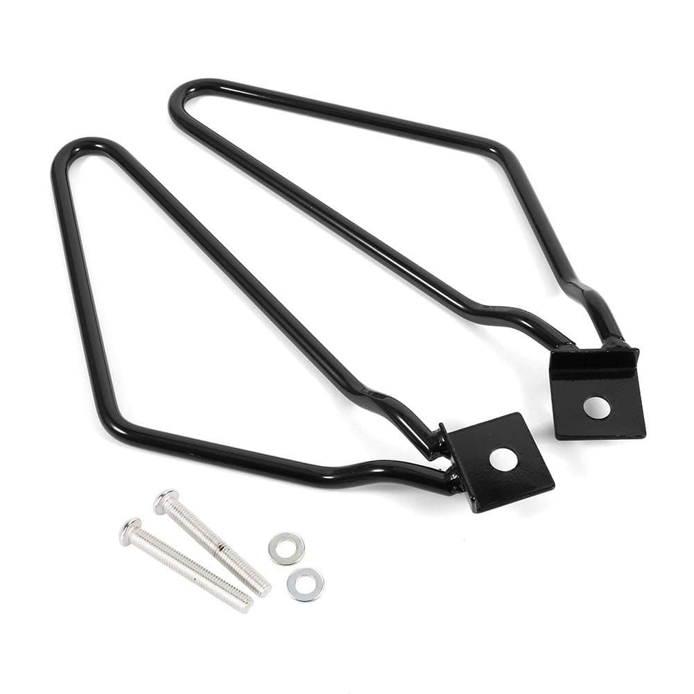 Saddlebag Support Brackets, 2pcs Motorcycle Saddlebags Mount Brackets Support for XL883/1200 HD1450/1584(Black)