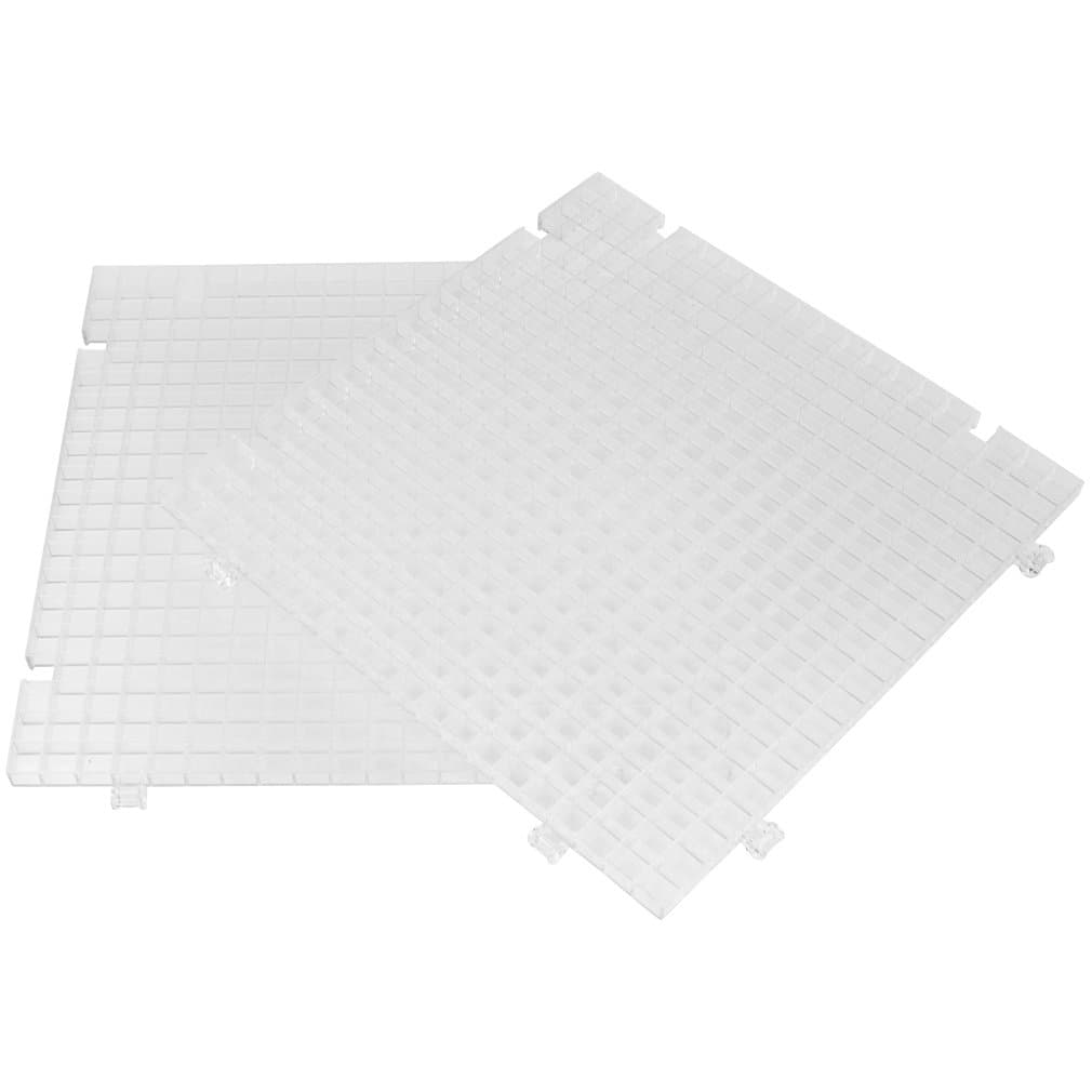 Creator's Waffle Grid 2-Pack - Seen On HGTV/DIY Cool Tools Network - 100% USA Solid Bottom Modular - Glass Cutting, Small Parts, Liquid Containment, Grow Room, Medical - Home, Office, Clinic, Shop