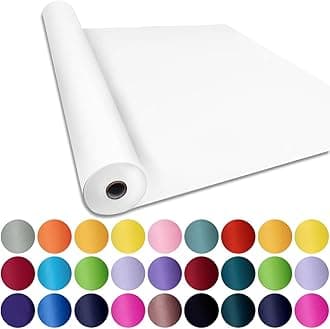 SMART&CASUAL36" x 2,520" (210') White Kraft Craft Paper Roll for Gift Wrapping Bulletin Board Bouquet Flower Kids Art Packing Parcel Table Covering 80GSM 55LB (White, 36" x 210')