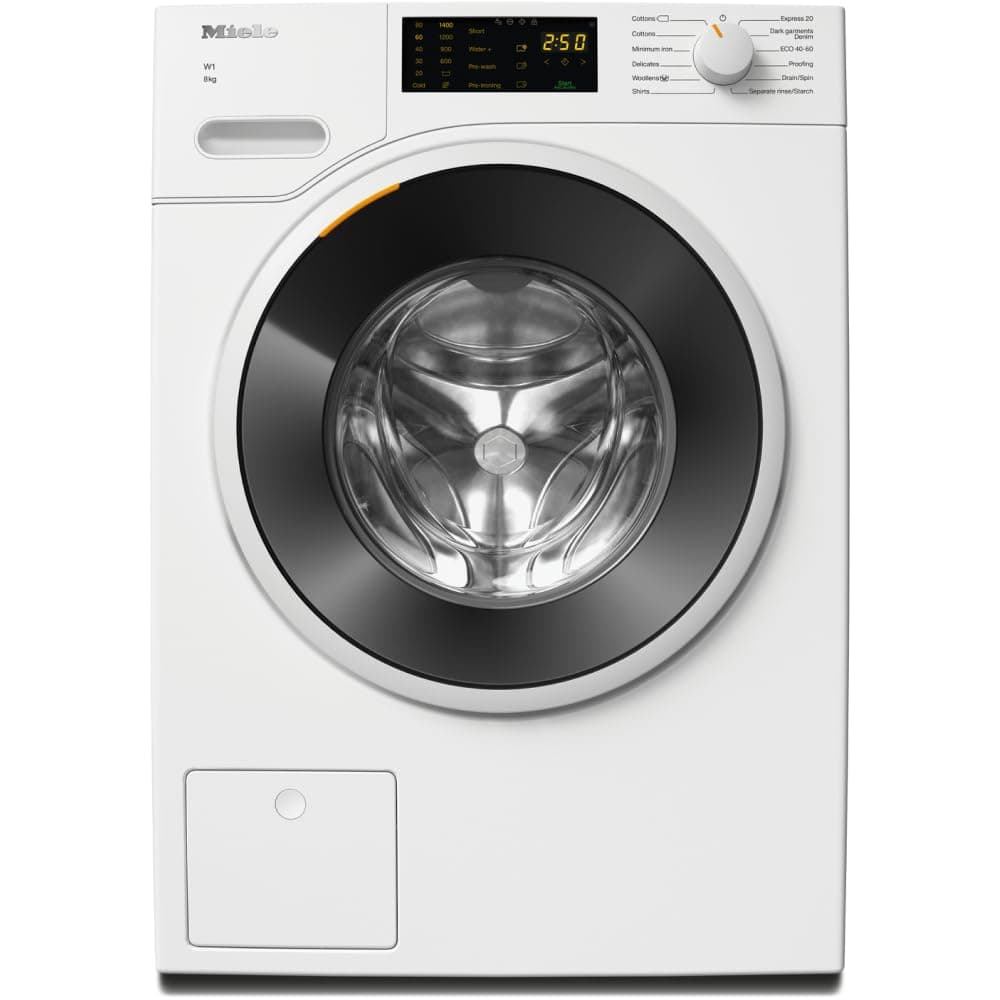 Miele 11458460 WWD120 WCS 8 KG W1 Front-Loading Washing Machine with ProfiEco Motor, CapDosing and DirectSensor, Lotus White