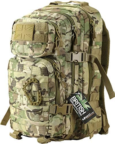Kombat Small Molle Assault 28 Ltr Day Pack Back BTP Multicam Style