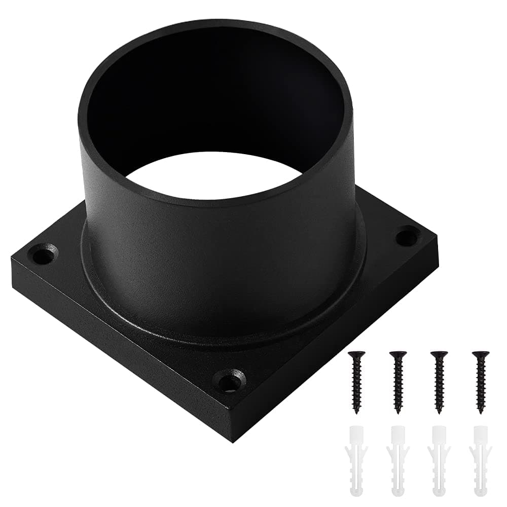 Windben Pier Mount Adapter,Post Light Base for 3" Post Light Fixtures,Parts Kits Included, Matte Black