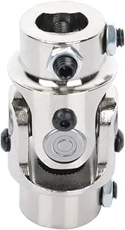 SCITOO 1" DD - 3/4" DD Steering Shaft Universal U-Joint Chrome Double, 127mm Working Angle 35 Degree