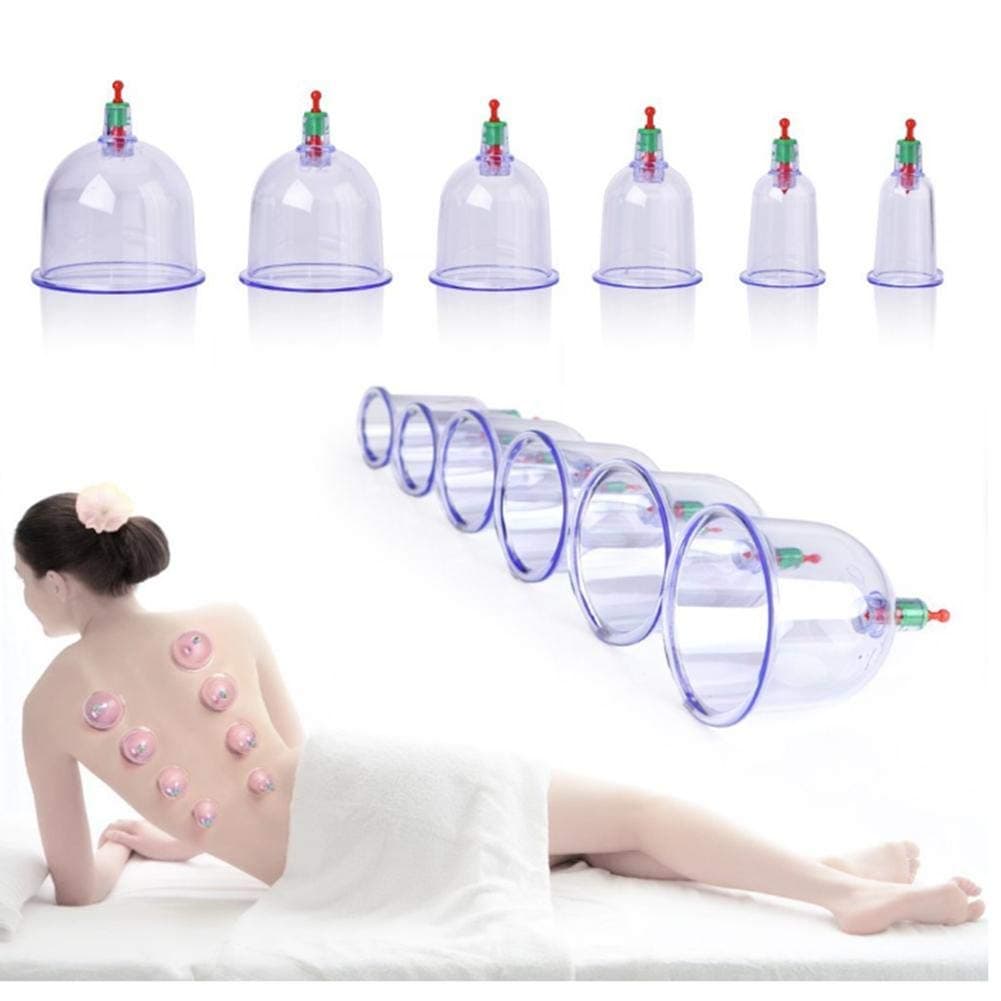 Cupping Therapy Set 12 Pcs Cupping Cups Set Acupuncture Cupping Set activate and clear the veins for the treatment of illnesses and pain