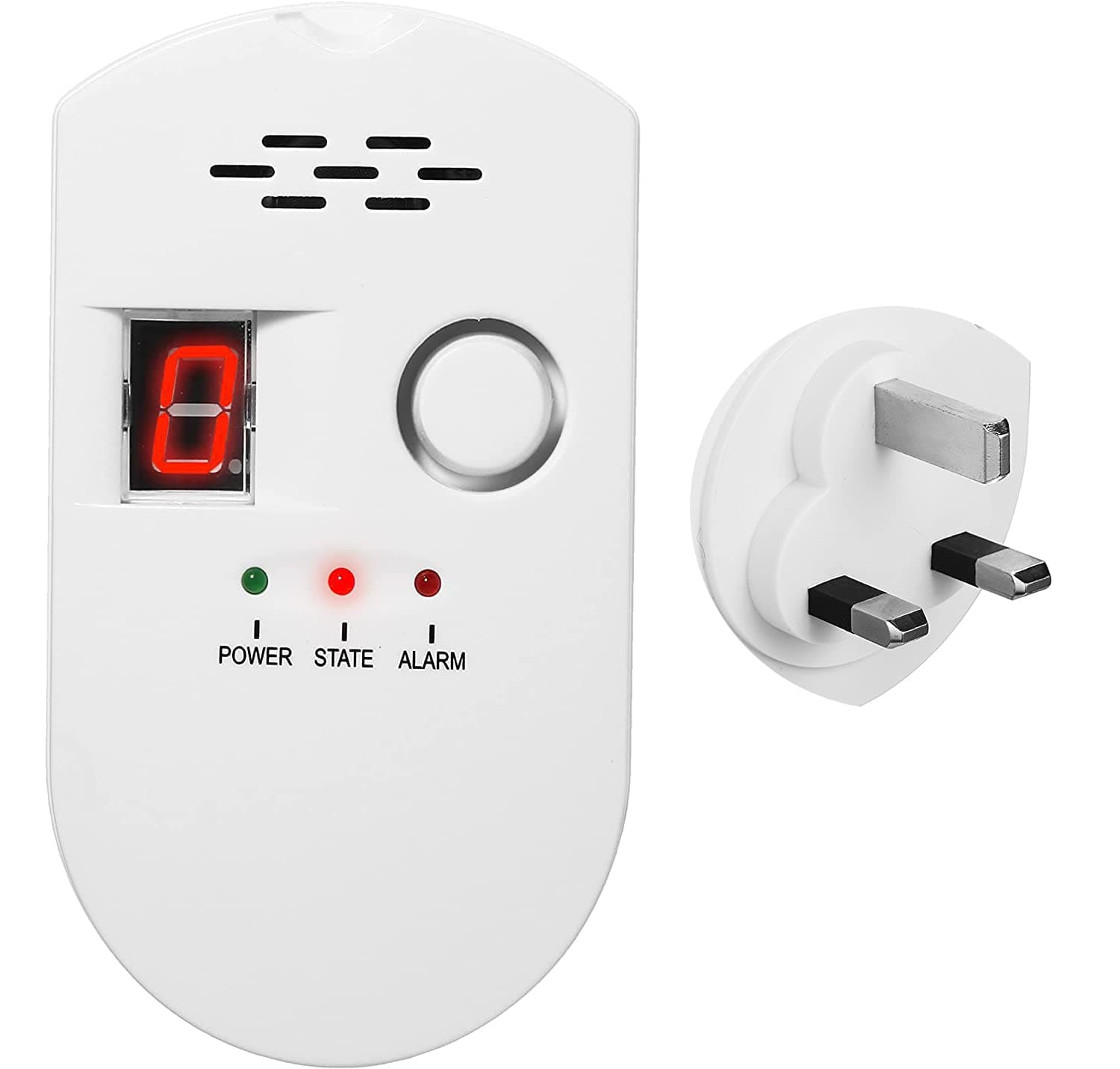 Gas Leak Detector- LPG Natural Gas/Coal Gas Detector Sensor Plug-in Gas Leakage Detector Alarm with Sound Warning and LED Display for Home Kitchen Restaurant Hotel School Warehouse