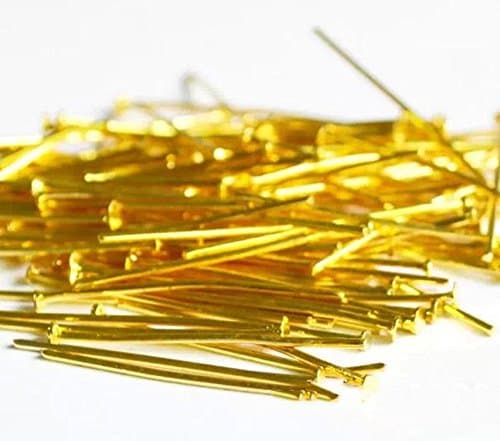 500 Pieces DIY Craft Sequin Pins Gold or Silver, Sequin Pins for Crafts, 28 mm (Golden)