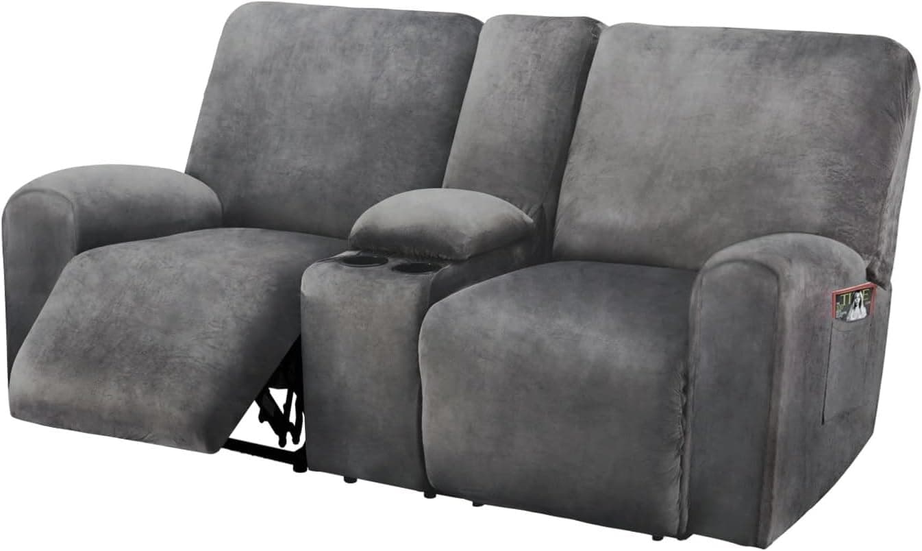 Loveseat Recliner with Console Cover
