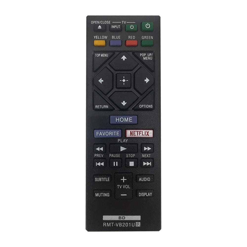 TV Remote Control RMT-VB201U for Sony Blu-Ray BD Disc DVD Player - Suitable for BDP-S3700 BDP-BX370 BDP-S1700 RMTVB201U BD-BX370 BDP-S1700ES 149312311 BDP-BX150 BDP-BX350 BDP-BX550