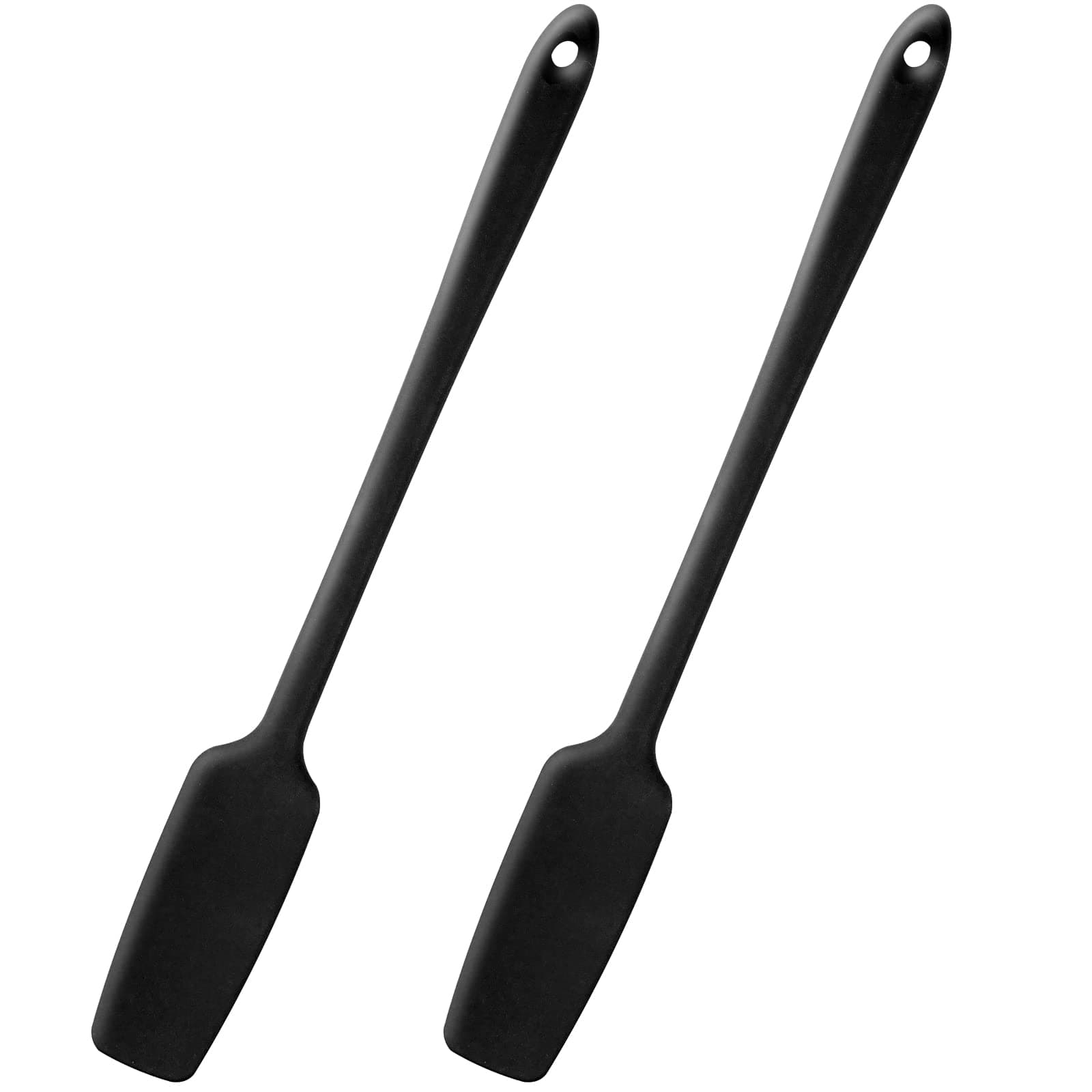 Dylan-EU Non Stick Jam Spatula 2 Pieces Silicone Jar Spatula Heat Resistant Silicone Spatulas for Jars Smoothies Blenders Cooking Baking Stirring Mixing Tools